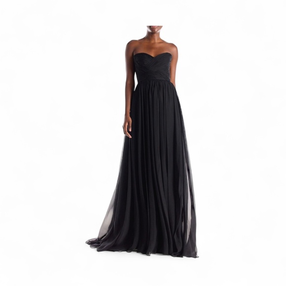 Never Worn Strapless Chiffon Prom/Evening Gown Size 10 - Picture 1 of 10